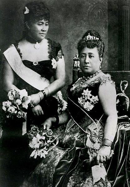 Lili'uokalani and Queen Kapiolani at Queen Victoria's Golden Jubilee.